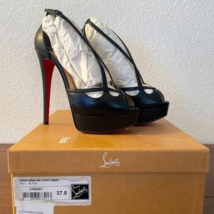 NIB- Christian Louboutin Madalena Shiny Sandal; Eu 37.5